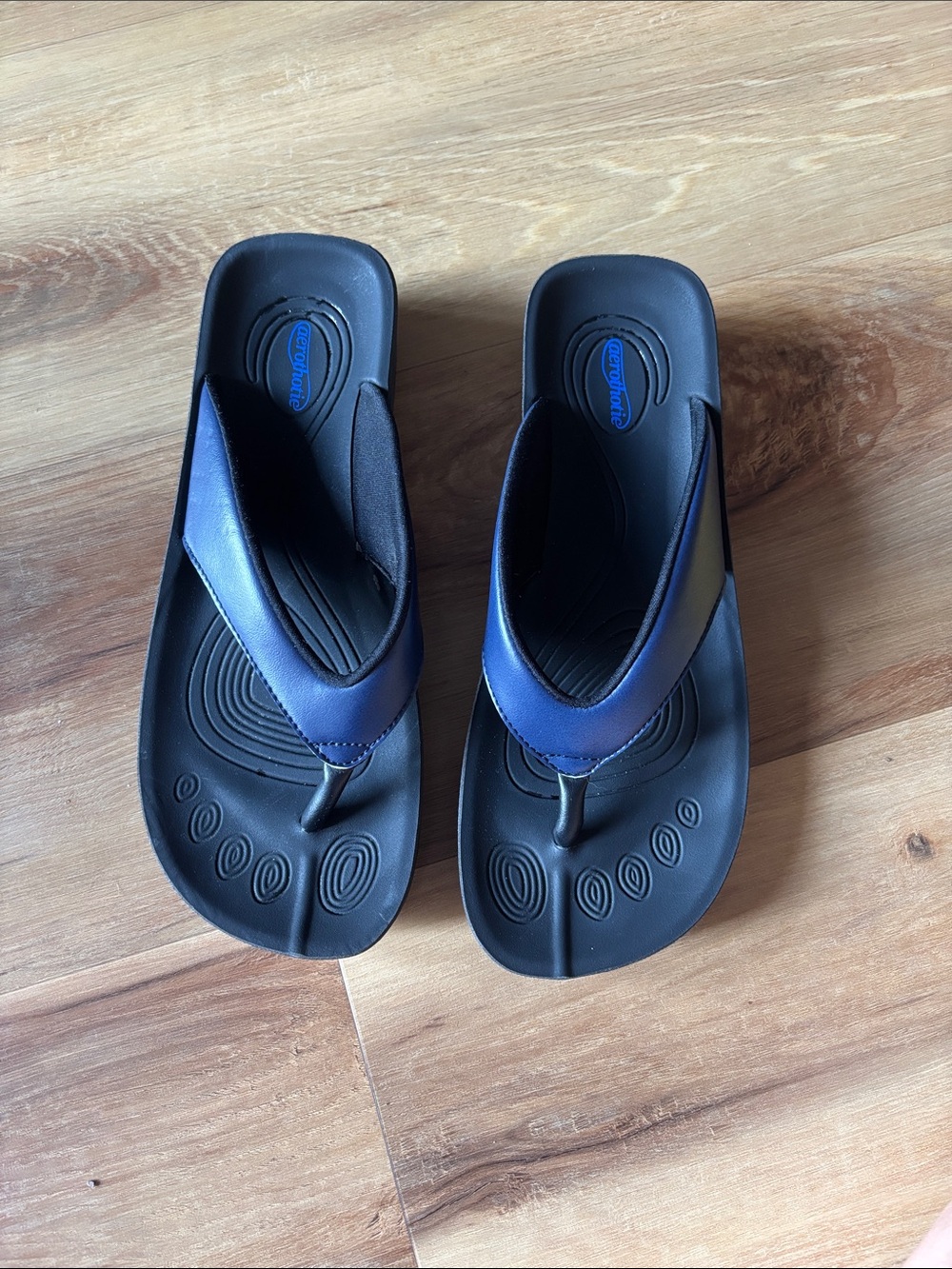 Aerothotic Women's Navy Blue Thong Sandals